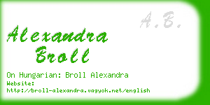 alexandra broll business card